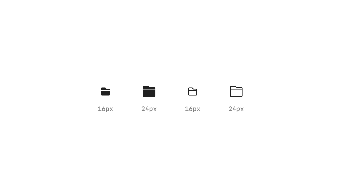 Icon sizes